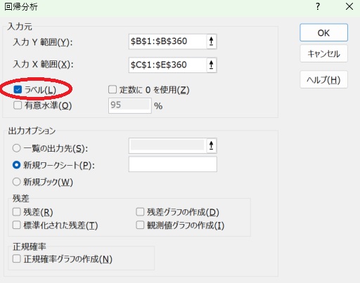 ExcelでMAレスSARIMAXモデル